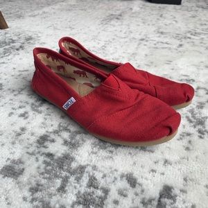 Toms Shoes red size 6.5